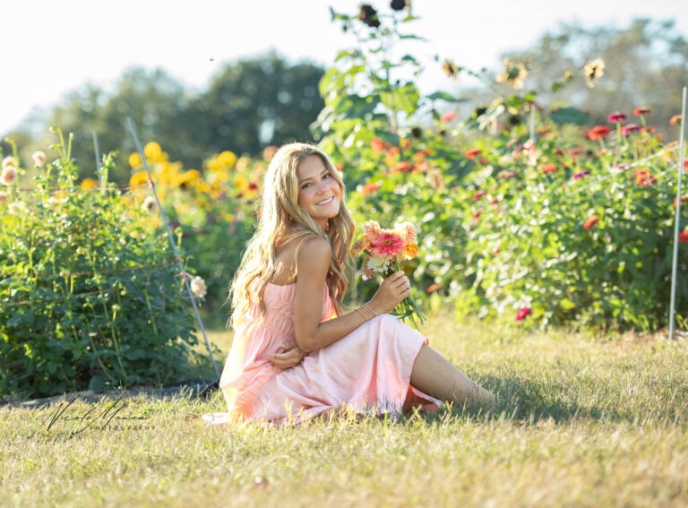 Senior Session at Fields of Grace Flower Farm, Columbus GA